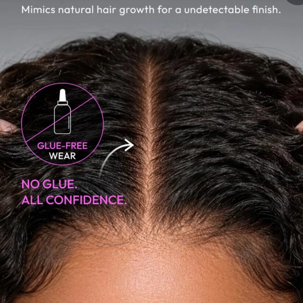 UNice 7x5 Bye-Bye Slip Glueless Curly Texture Ombré 20” - Picture 10 of 13